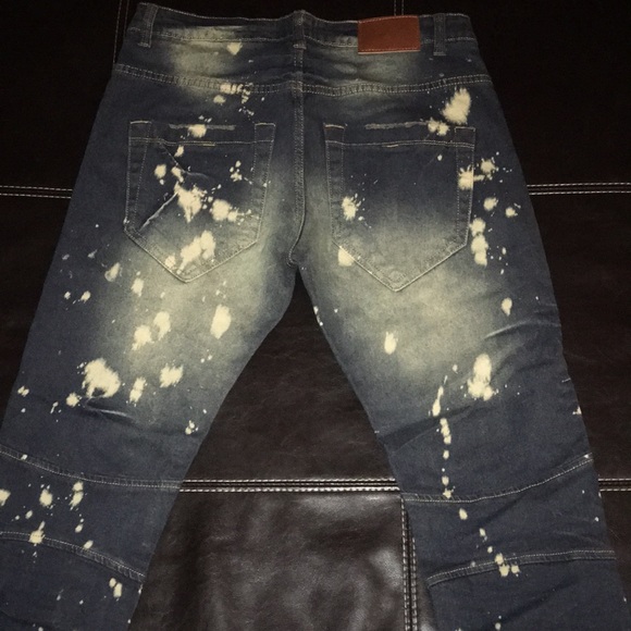 Decibel Dark Blue Deep Bleach Jeans - Picture 3 of 4